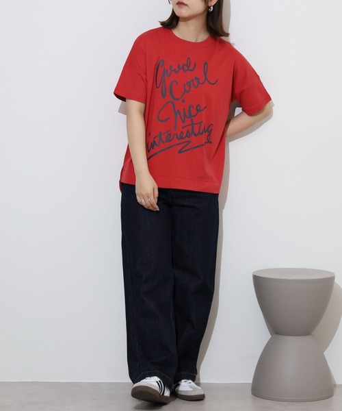 EGLANTINE tシャツ でかロゴプリント半袖Tシャツ「日本製