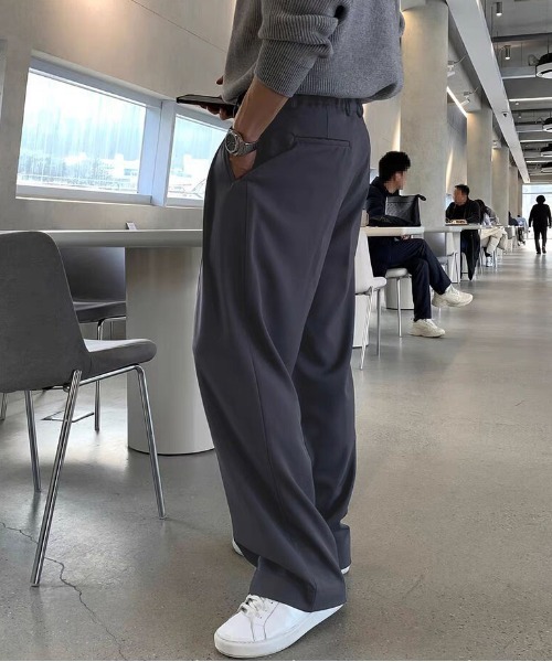 antonio vattev ワイドパンツ スラックス NEW GENTLEMAN ワイドパンツ パンツ パラマウント タック ワイドパンツ