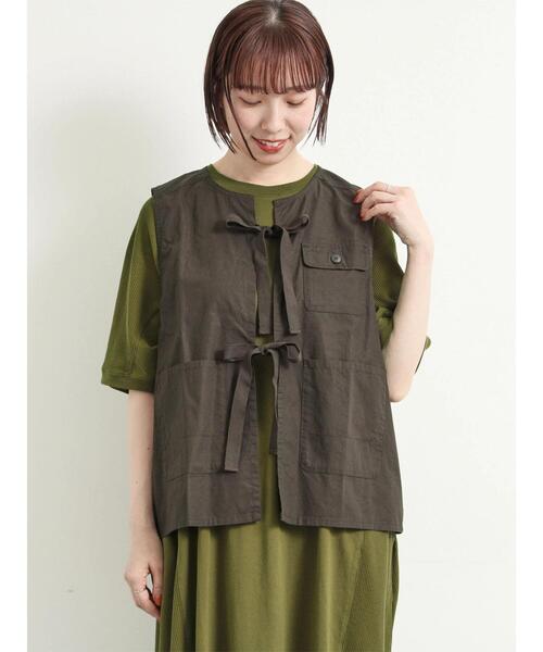 Samansa Mos2（サマンサモスモス） ベスト ジレ リボンフィッシング