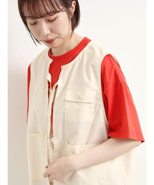 フィッシングベスト（レディースファッション）（色：ベージュ系