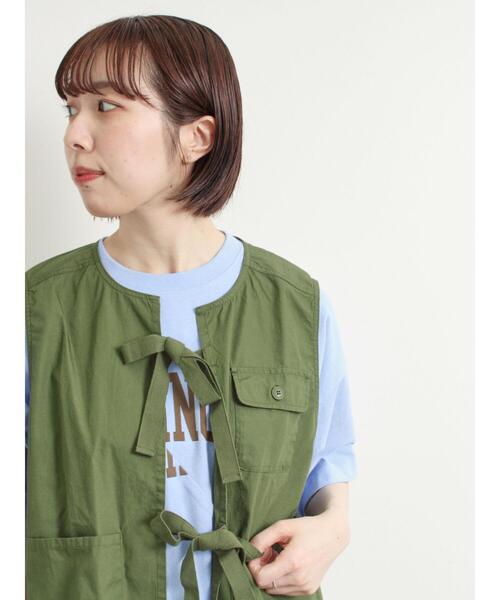 Samansa Mos2（サマンサモスモス） ベスト ジレ リボンフィッシング