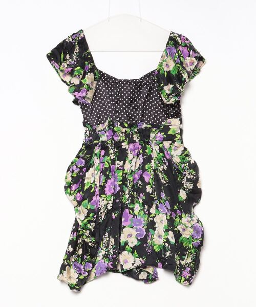 値下げしました！ローズアンナ   サボ ROSE BUD 「ROSE BUD」 花柄サロペットショートパンツ FREE
