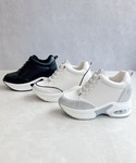 スニーカー サッと履ける 軽量 厚底エア入りソ...の詳細画像2