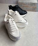 スニーカー サッと履ける 軽量 厚底エア入りソ...の詳細画像3