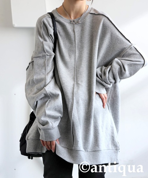 ca様 antiqua（アンティカ） トレーナー スウェット 裏毛プルオーバー