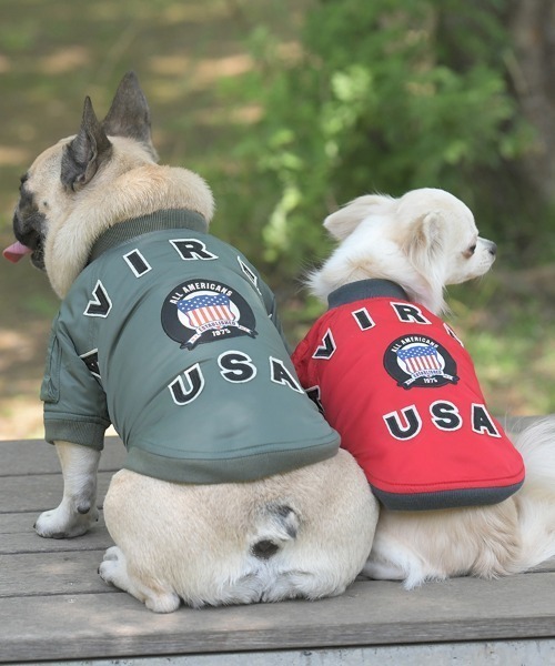 AVIREX（アヴィレックス） 犬 服 AVIREX/MA-1シグニチャービッグロゴ