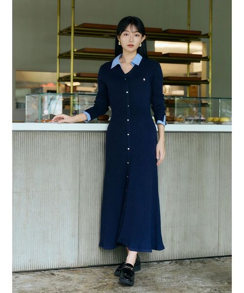 TONAL（トーナル） ワンピース 「POLO BCS」シャツドッキングニット
