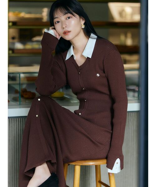 TONAL（トーナル） ワンピース 「POLO BCS」シャツドッキングニット