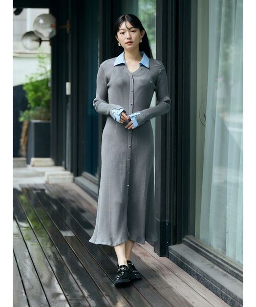 TONAL（トーナル） ワンピース 「POLO BCS」シャツドッキングニット