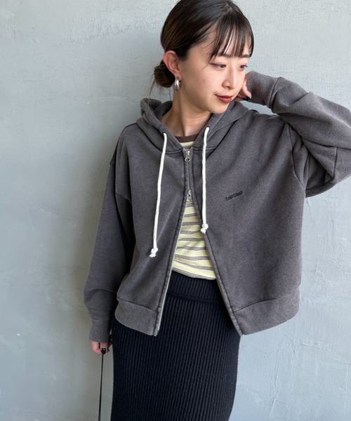 パーカー 「WEB先行予約」「HEALTHKNIT/ヘルスニット」 別注 ショート丈 クラシックスウェットジップパーカー レディース
