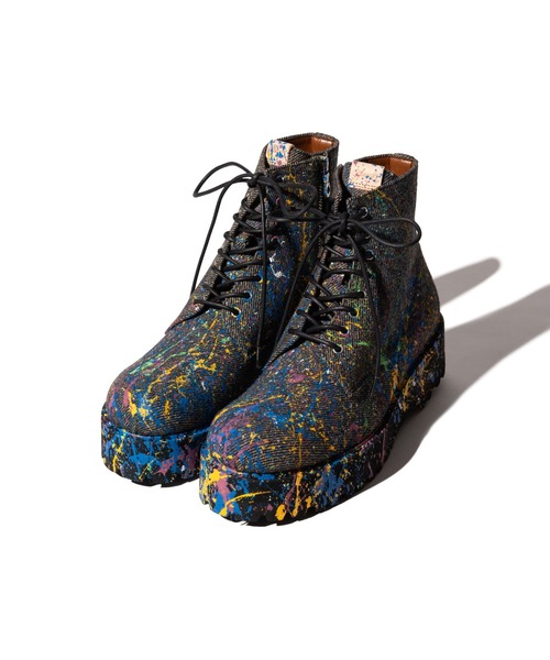 glamb グラム　革ブーツ　厚底　29センチ glamb（グラム） ブーツ Craft Lace Up Boots / クラフトレースアップ