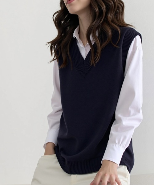 2025AW☆パドカレ pas de calais Vネックベスト ジレ ニット 楽天市場】SALE20%OFF【2025春夏新作】pas de calais パドカレ