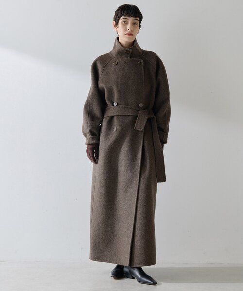 ジャケット・アウター Vintage Double Breasted Wool Long Coat wool double long coat / brown | okinimesmamani