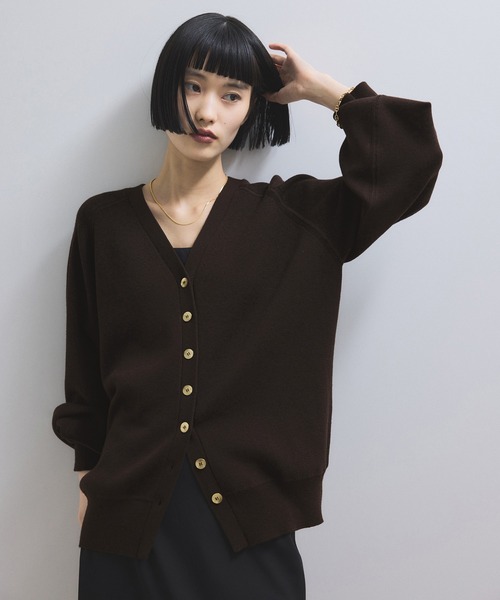 ADAM ET ROPE'（アダムエロペ） カーディガン 「WEB限定」カシミヤMIX