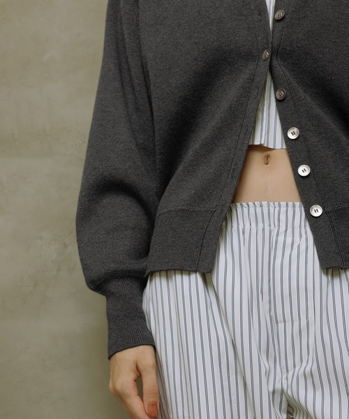 ADAM ET ROPE'（アダムエロペ） カーディガン 「WEB限定」カシミヤMIX