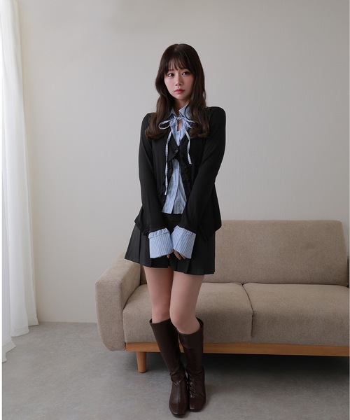 M DOLLY ブラウス シャツ frill merge shirt tops / フリルマージ