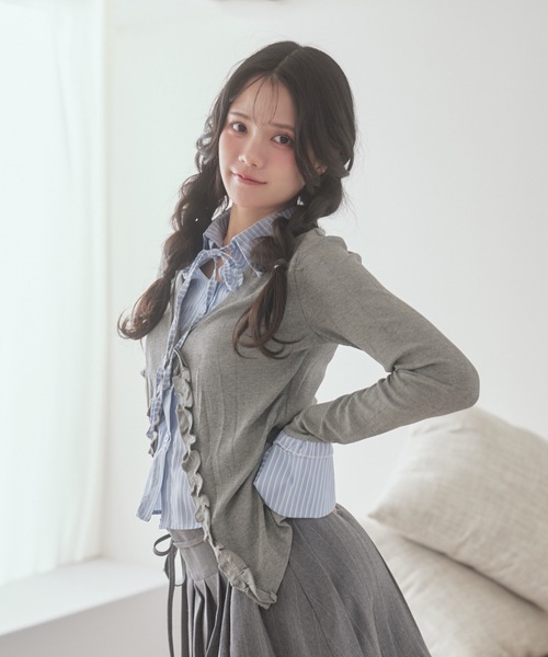 M DOLLY ブラウス シャツ frill merge shirt tops / フリルマージ