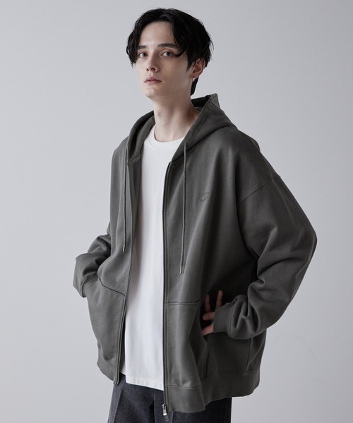 CLEL（クレイル） ジップアップパーカー L チャコールグレー メンズ