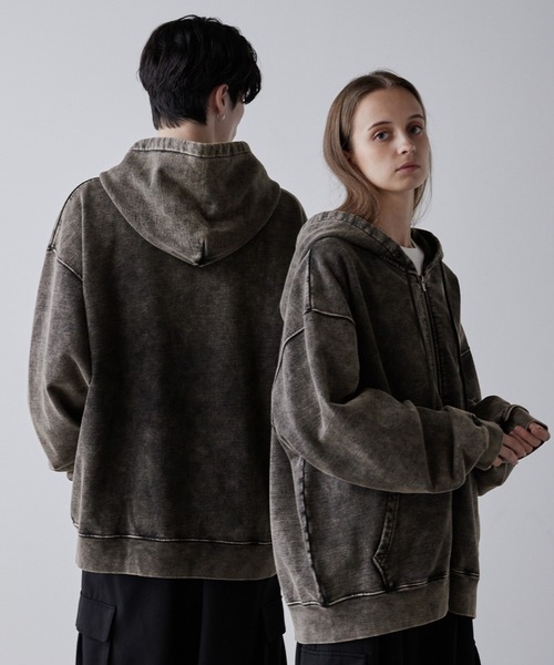 CLEL（クレイル） ジップアップパーカー L チャコールグレー メンズ