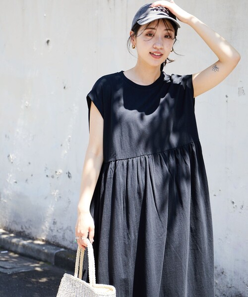 [FREAK'S STORE] короткий рукав One-piece MEDIUM темно-синий женский 