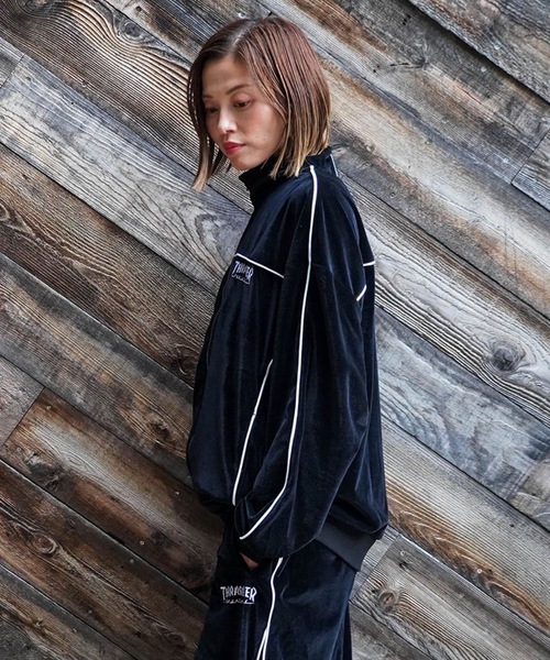 THRASHER（スラッシャー） ジャージ VELOUR TRACK JACKET/THRASHER