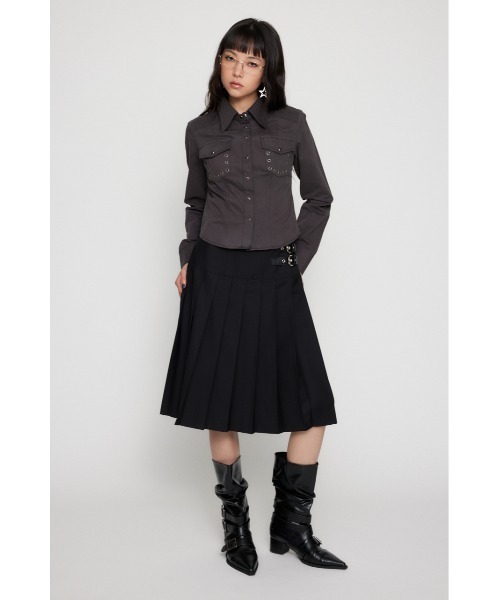 LAGUA GEM（ラグアジェム） スカート PLEATS MIDI スカート : ZOZOTOWN