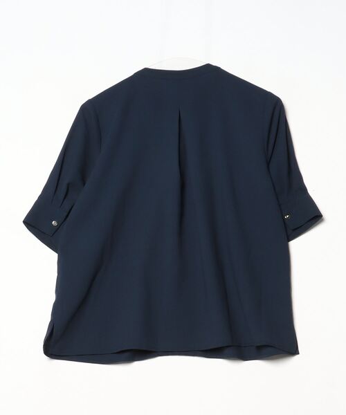 「VIS」 半袖ブラウス M ネイビー レディース_画像2