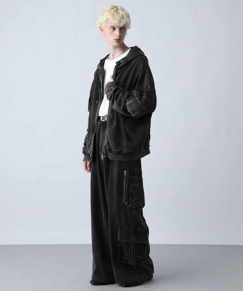 HARE（ハレ） パーカー 「SET UP対応」ピグメントダブルポケットZIP