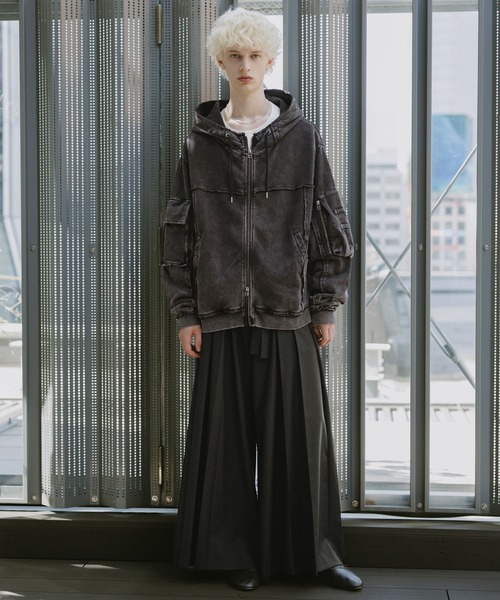 HARE（ハレ） パーカー 「SET UP対応」ピグメントダブルポケットZIP