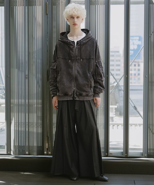 HARE（ハレ） パーカー 「SET UP対応」ピグメントダブルポケットZIP