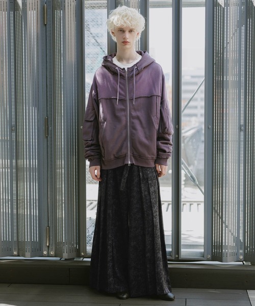 HARE（ハレ） パーカー 「SET UP対応」ピグメントダブルポケットZIP