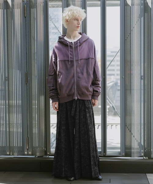 HARE（ハレ） パーカー 「SET UP対応」ピグメントダブルポケットZIP