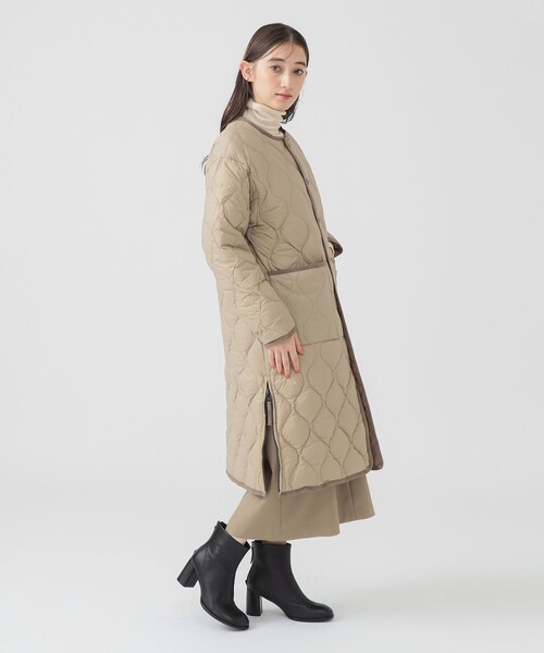 フリース・キルティング　リバーシブルロングコート　SHIPS✖️タイオン TAION（タイオン） ダウンコート ダウンジャケット 「別注」TAION