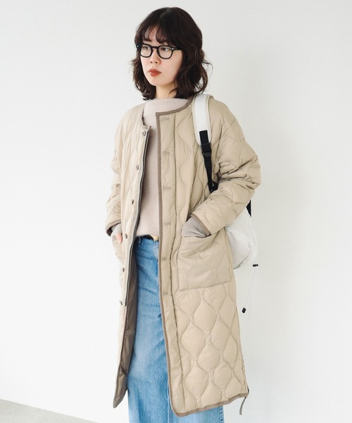 TAION NOLLEY'S ロングダウン　リバーシブル NOLLEY'S×TAION ボアダウンコート リバーシブル