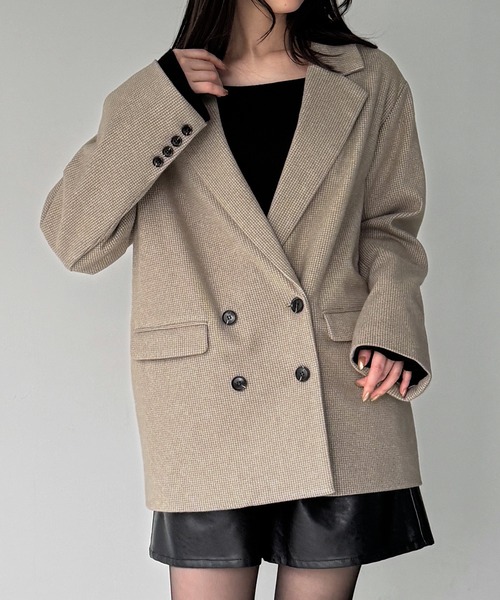 JUNOAH（ジュノア） ジャケット テーラードジャケット チェック柄