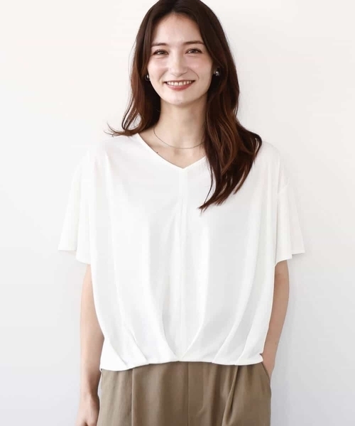 「MK MICHEL KLEIN」 半袖カットソー 38 ブルー レディース_画像2