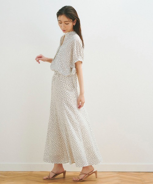 「Droite lautreamont」 半袖ブラウス M ダークネイビー レディース_画像8