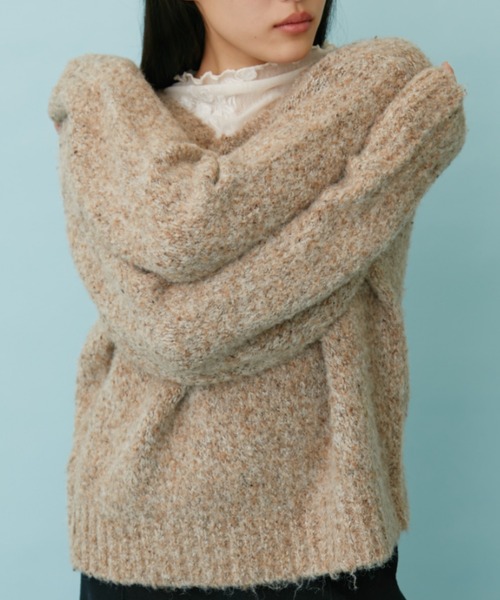 FUULLY STUDIO ニット セーター ミックスヤーンプルオーバーニット