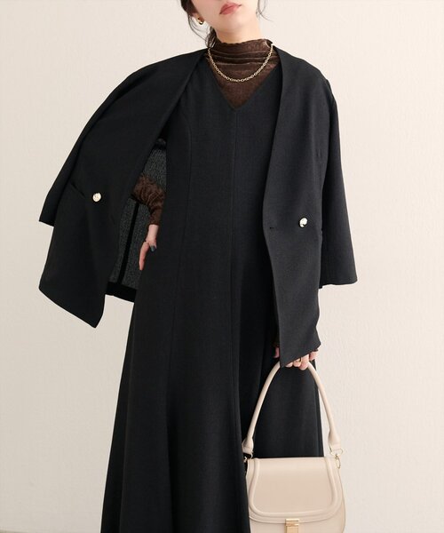 natural couture ジャケット ノーカラージャケット 「WEB限定」ノー