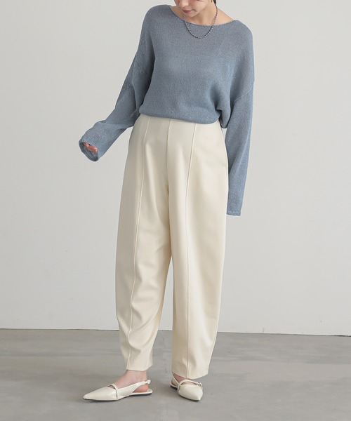 「for/c」 長袖ニット L インディゴブルー レディース_画像8