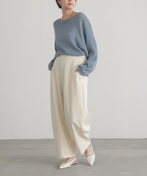 「for/c」 長袖ニット L インディゴブルー レディース_画像9