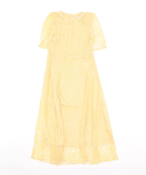 「RANDA」 半袖ワンピース 1 イエロー レディース_画像2