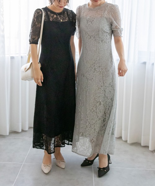 「RANDA」 半袖ワンピース 1 イエロー レディース_画像3