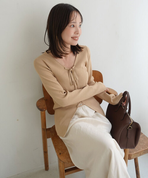 NOBLE（ノーブル） ニット セーター 「WEB限定追加」レースアップ