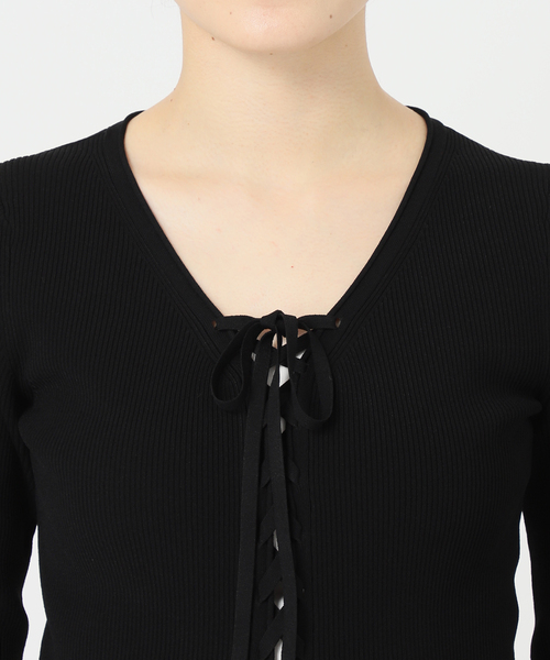 NOBLE（ノーブル） ニット セーター 「WEB限定追加」レースアップ