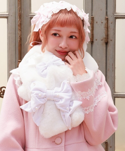 Chalmiere（シャルミエール） マフラー ストール トリプルリボン