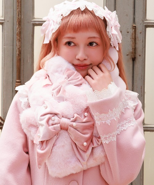 Chalmiere（シャルミエール） マフラー ストール トリプルリボン