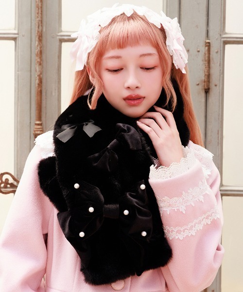 ジェーンマープル リボンマフラー Chalmiere（シャルミエール） マフラー ストール トリプルリボン