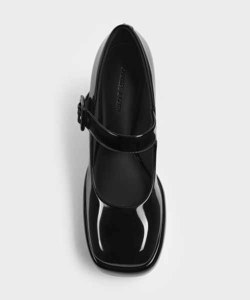 CHARLES & KEITH(チャールズ&キース) パンプス パテント ブロック CHARLES & KEITH(チャールズ&キース) パンプス パテント ブロック