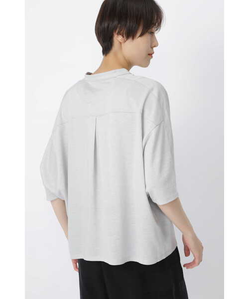 「human woman」 7分袖カットソー MEDIUM グリーン レディース_画像4